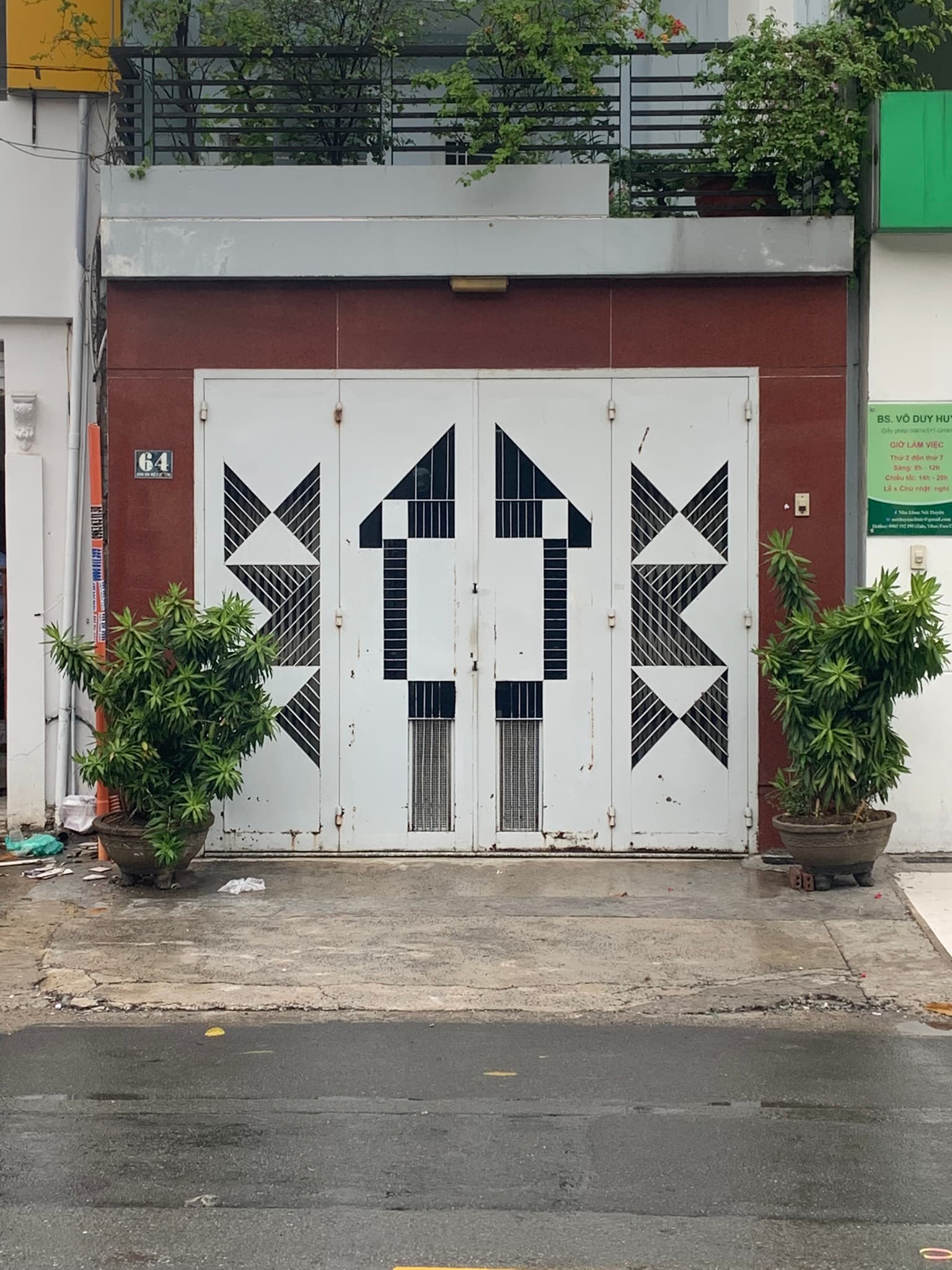 White intricate door